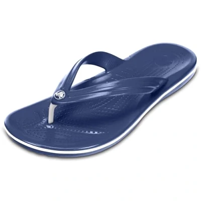 Image of Crocs Unisex Crocband Flip Flops, Blue, 4 UK Men/ 5 Women
