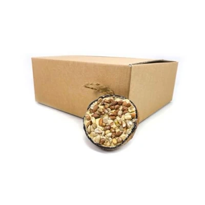 Image of Chubby Suet Half Filled Coconuts Topped with Peanuts, Bird Feeder Coconut Halves, for Wild Birds, Shell Birds Food, Blackbirds, Woodpeckers, Starlings &amp; Sparrows (10 Pack)