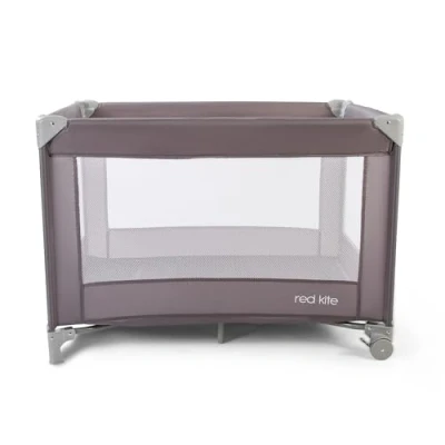 Image of Red Kite Sleeptight travel cot Grey. Lightweight padded suitable from birth