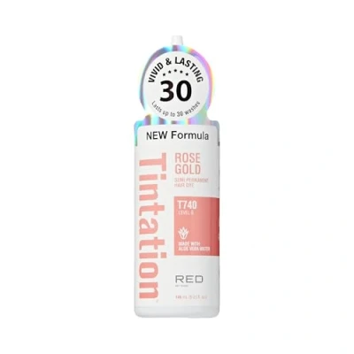 Image of Kiss Tintation Semi Permanent Hair Color 5 Ounce, T740 Rose Gold