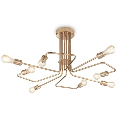 Image of Triumph 8 Light Multi Arm Ceiling Antique Brass