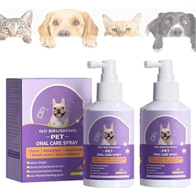 Image of Lovelycat Tartar Remover Dog Toothpaste for Dogs Cats Pets Dental Care Oral Toothbrush Gums Bad Breath Plaque Gel Pet Spray &amp; No Need Free(2PC)