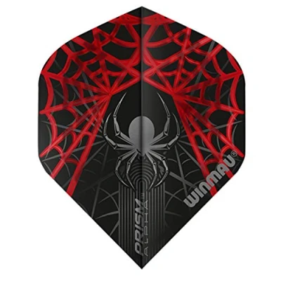 Image of WINMAU Prism Alpha Black &amp; Red Extra Thick Dart flights 1 set per pack (3 in total)