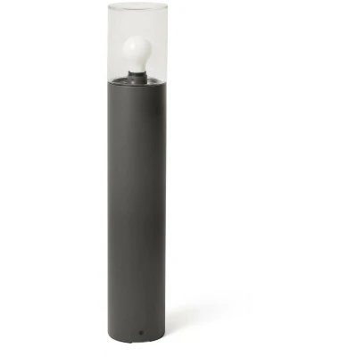 Image of Kila Dark Grey Beacon Bollard Lamp 70cm Transparent IP65
