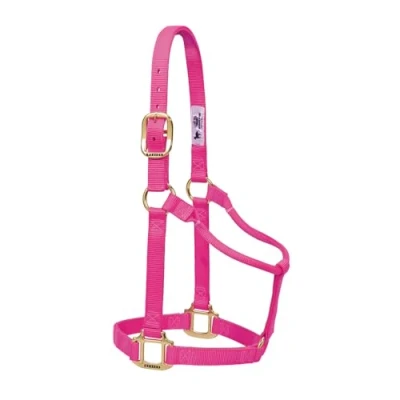 Image of Weaver Leather Original Non Adjustable Nylon Horse Halter, Average, Diva Pink