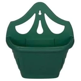 Image of HOMION 31cm Venetian Wall planter Hanging Basket Flower Plastic (GREEN, 6 BASKETS)