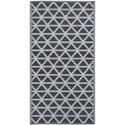 Image of vidaXL Outdoor Carpet ARAKIL Black 160x230 cm PP