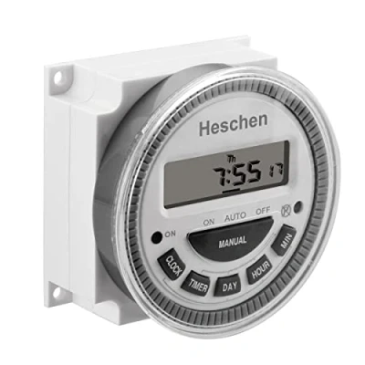 Image of Heschen Digital LCD Power Weekly programmable Timer Relay Switch, CN304, TM 619 4, DC12V 16Amp, SPST, 5 Pin