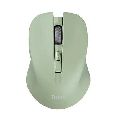 Image of Trust Mydo Silent Wireless Mouse, 82% Recycled Plastics, 1000 1800 DPI, Storable USB Receiver, RF 2.4GHz, for Left and Right Hand Users, Quiet Optical Computer Mouse PC, Laptop, Mac Green