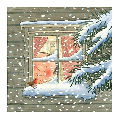 Image of Percy the Park Keeper and Robin Pack of 8 Christmas Cards