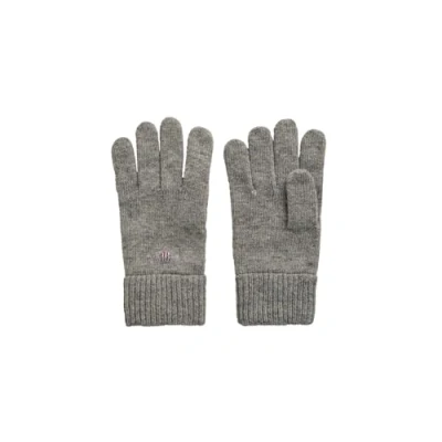 Image of GANT Shield Wool Gloves, Grey Melange, Standard