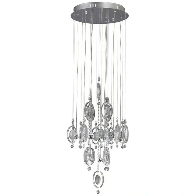 Image of Solana Pendant 9 Light G4 Polished Chrome/Crystal, NOT LED/CFL Compatible