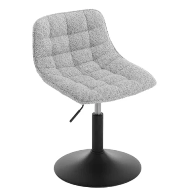 Image of WOLTU Dressing Table Chair, Comfy Chair Vanity Height Adjustable Stool with Back, Swivel Dining Office Bedroom, Chenille, Grey, BH408gr 1 UK