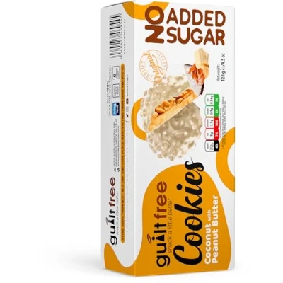 Image of GuiltFree No Added Sugar &amp; Free Cookies Biscuits Perfect for Diabetic Gift Hamper Basket Occassions (128g, Coconut Peanut Butter)