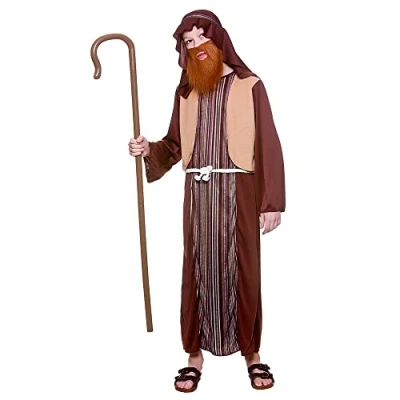 Image of Wicked Costumes Kids Nativity Shepherd/Joseph Fancy Dress Costume Small (3 4 Years)