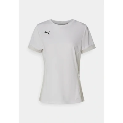 Image of Puma Teamgoal Matchday Sports Tshirt, Women&#039;s, Size: Medium, White/black/feather gray