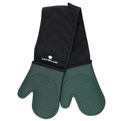 Image of MasterClass Seamless Silicone Double Oven Glove Hunter Green