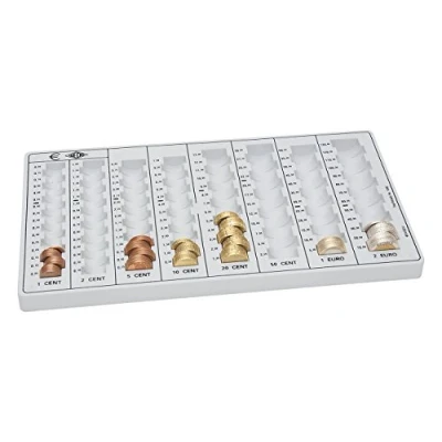 Image of Wedo 160100837 Money Counting Tray 32.8 x 17.8 3.1 cm Light Grey