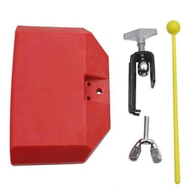 Image of Bnineteenteam Cow Bell with Stick, 5 inch Quick Release Noisemaker for Drum set Kit Percussion (Red) Musical Instrument
