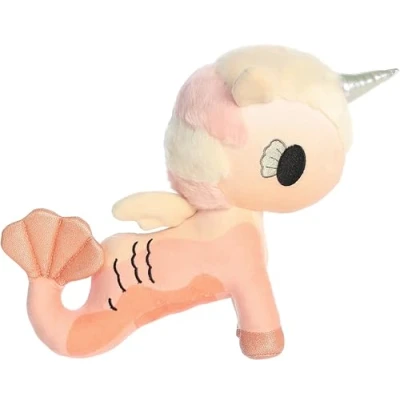 Image of Aurora Enchanting Tokidoki Mermicorno Searena Stuffed Animal Bright &amp; Colorful Design Showpiece Plush Orange 9.5 Inches