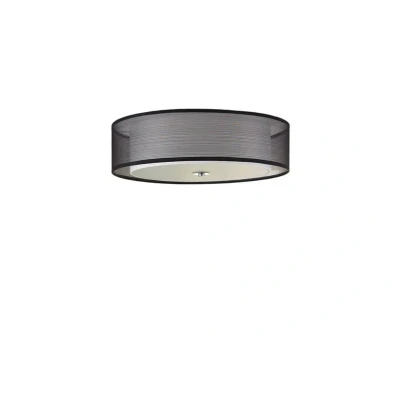 Image of Ceiling Light &#039;Tobia&#039; dimmable (Modern) in Black Made of Textile for e.g. Living Room &amp; Dining (3 Sources, E27) from Lindby lamp, lamp