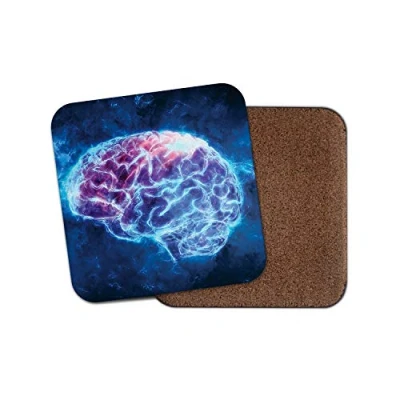 Image of 1 x Electric Brain Coaster Science Biology Teacher Medical Fun #13250