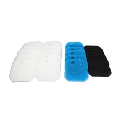 Image of LTWHOME Replacement Carbon Filter, Coarse Filter and Fine Pads Set Suitable for Eheim Professional Pro 2 2226/2328/2026/2126 (Pack of 24)