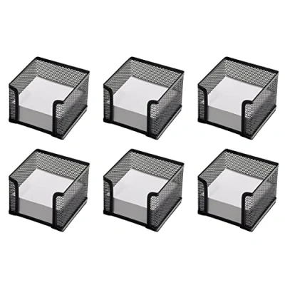 Image of OSCO Wiremesh Memo Pad Holder with 400 Sheets Black (Pack of 6)