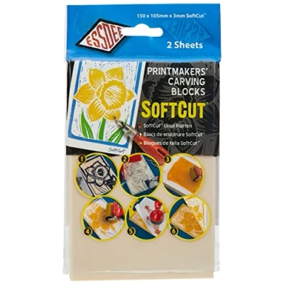Image of Essdee 3.0/SC2 Softcut Printing Block 150x100x3mm Pk2, PVC, Beige, 150x100mm