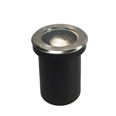 Image of Qazqa Modern Outdoor Ground Spot I Light Steel Nickel Matt Satin Adjustable IP65 Delux Garden Suitable for LED GU10 1 Way Stainless spotway