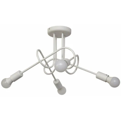 Image of Oxford Multi Arm Semi Flush Ceiling Light White 44cm