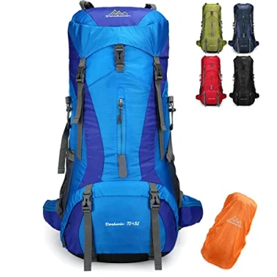 Image of Doshwin 70L Large Backpack Camping Trekking Hiking Travel Rucksack for Women Men (with Rain Cover)
