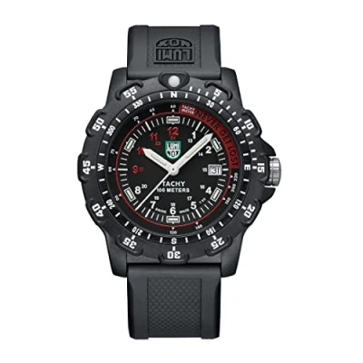 Image of Luminox G Collection Patagonia Carbonox X2.2421 Mens Watch 43mm Divers with Black Case/Dial/Band White Numbers Date Function 100m Water Resistant Watches Swiss Made