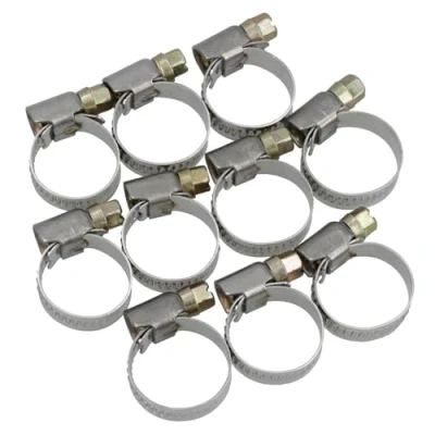 Image of Jubilee Hose Pipe Clamps/Clips for Air Water Fuel Gas 12mm 22mm 10 Pack AT855