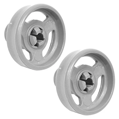 Image of Genuine Lower Basket Wheels &amp; Axles For Indesit IDL40 Dishwasher (Pack of 2)