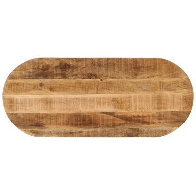 Image of vidaXL Table Top 110x40x3.8 cm Oval Solid Wood Rough Mango