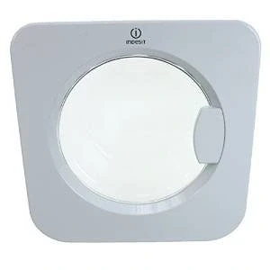 Image of Indesit Washing Machine Door Frame &amp; Glass. Genuine part number C00259033