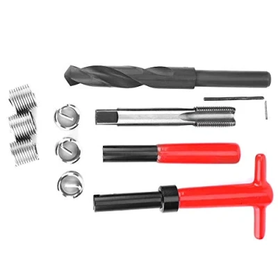 Image of 11Pcs Thread Repair Kit,M16x1.5 length 1.5D Stainless Steel Twisted Drill Tap Wrench Threaded Insert Tool,Metric imperial units conversion Helicoil Kit