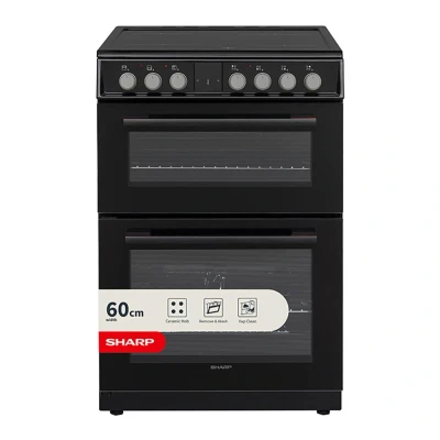 Image of SHARP KF 66DDVDD04BM1K EN 60 cm Electric Ceramic Cooker Black, Black