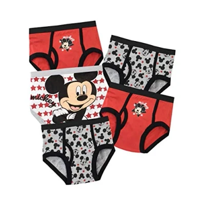 Image of Disney Boys Mickey Mouse Briefs 5 Pack Multicoloured Age 2 to 3 Years