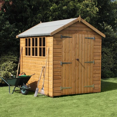 Image of 18&#039; x 10&#039; Traditional Heavy Duty Shiplap Apex Wooden Garden Shed (5.5m 3.05m)