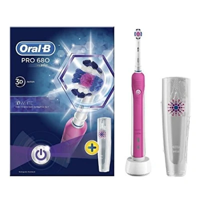 Image of ORAL B PRO 680 [Toothbrush+CASE] Pink, (Pack of 1)