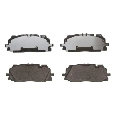 Image of 4K0698151, 4K0698151C, 4K0698151S, 4K0698151T, 4KE698151F Brake pad set BOSCH 0 986 424 945 Low Metallic with anti squeak plate, mounting manual