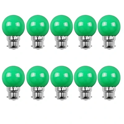 Image of Aiwerttes 10 Pack B22 2W Bayonet Bulbs Garland Party (20W Equivalent) Green Colorful Energy Efficient Bulb for Christmas Halloween Wedding Decoration