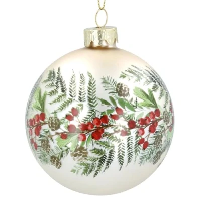 Image of Gisela Graham Fir and Berry Pale Gold Bauble
