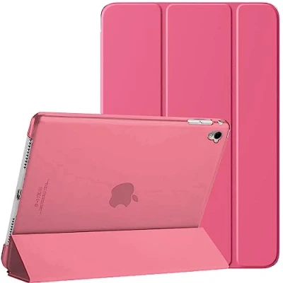 Image of For Apple iPad 9th / 8th 7th Generation Case Cover (2021/2020/2019) (10.2 Inch) Smart Magnetic Ultra Slim Stand Auto Wake/Sleep 9 8 7 (Pink)