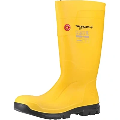 Image of DUNLOP Purofort Fieldpro Mens Safety Boots Yellow 11 UK