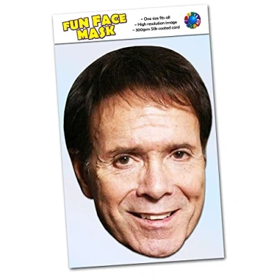 Image of Party People 1 x Cliff Richard Celebrity Face Mask Ready To Wear R