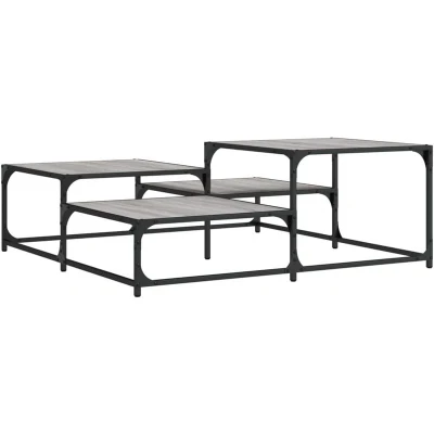 Image of vidaXL Coffee Table Grey Sonoma 107x107x40 cm Engineered Wood