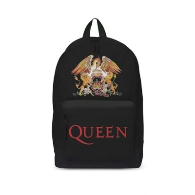 Image of Rocksax Backpack Queen Crest Rucksack 43cm x 30cm 15cm Officially Licensed Merchandise